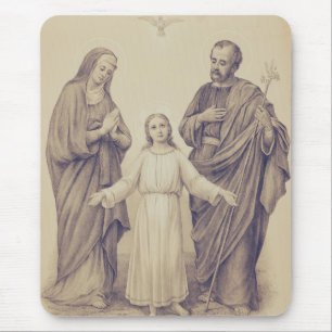 Heilige Familie Jesus, Jungfrau Maria und Heiliger Mousepad