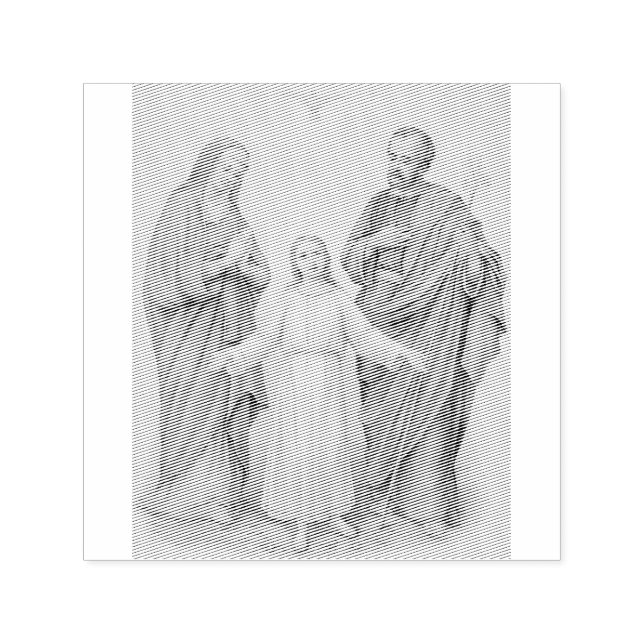 Heilige Familie Jesus, Jungfrau Maria und Heiliger Permastempel (Design)