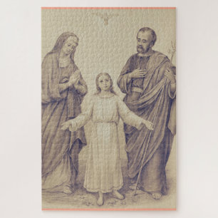 Heilige Familie Jesus, Jungfrau Maria und Heiliger Puzzle