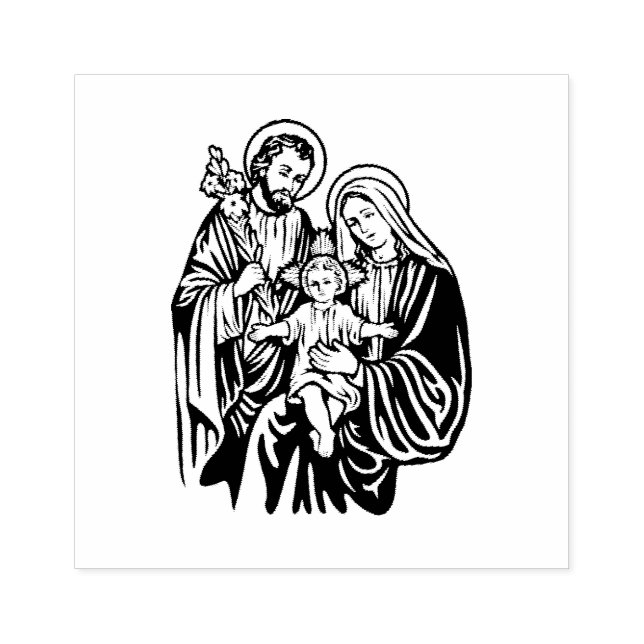 Heilige Familie Jesus Mary Joseph katholische Reli Gummistempel (Prägung)