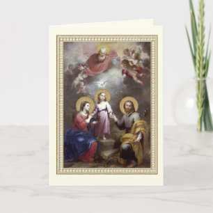 Heilige Familie Jesus Mary Joseph Religious Vintag Karte