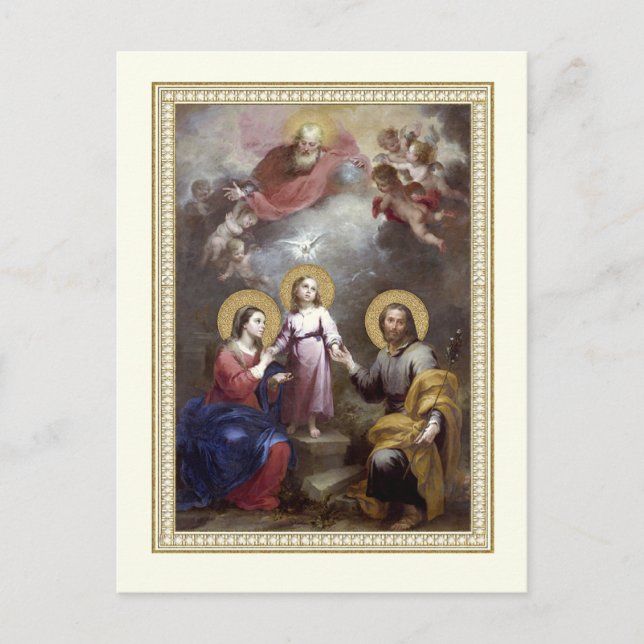 Heilige Familie Jesus Mary Joseph Religious Vintag Postkarte (Vorderseite)