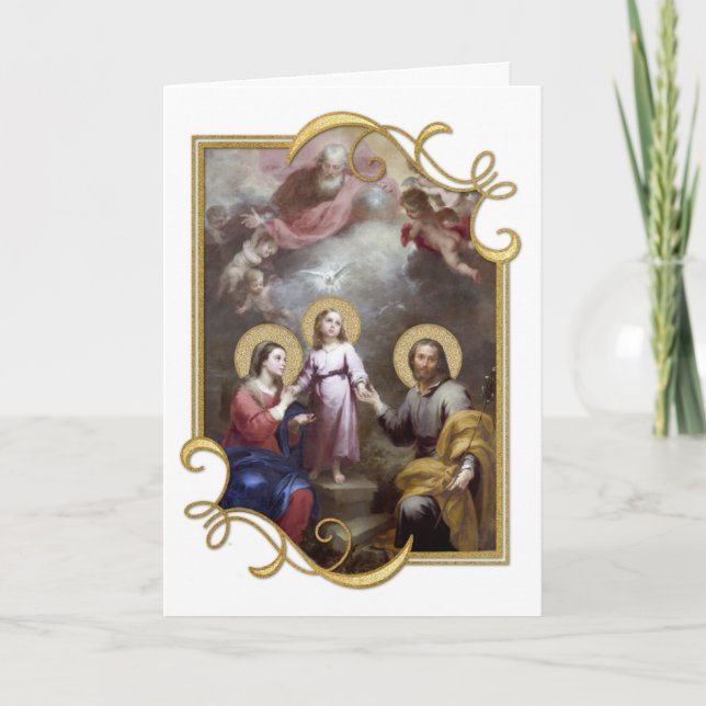 Heilige Familie Jesus Mary Joseph Trinity Karte (Vorderseite)