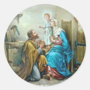 Heilige Familie Jesus Mary St. Joseph Religious Runder Aufkleber
