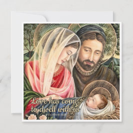 Heilige Familie Katholische Weihnachtskarte Feiertagskarte