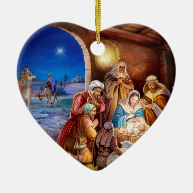 Heilige Familie Keramik Ornament (Vorne)