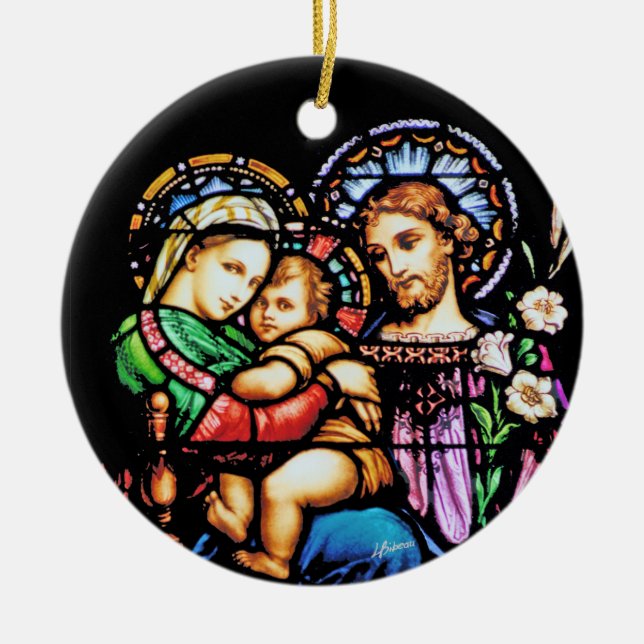 Heilige Familie Keramik Ornament (Vorne)