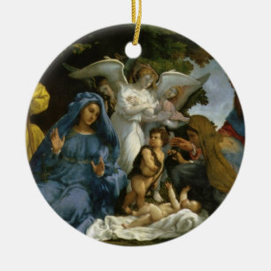 Heilige Familie mit Johannes dem Täufer Keramikornament