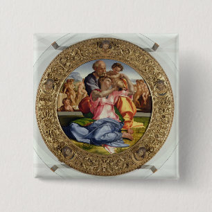 Heilige Familie mit Johannes (Doni Tondo), 1504-05 Button