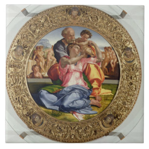 Heilige Familie mit Johannes (Doni Tondo), 1504-05 Fliese