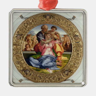 Heilige Familie mit Johannes (Doni Tondo), 1504-05 Silbernes Ornament