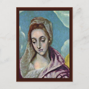 Heilige Familie mit St. Anne Detail von Greco El Postkarte