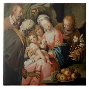 Heilige Familie mit St Anne Fliese