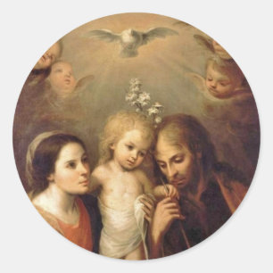Heilige Familie - Sacrada Familia Runder Aufkleber