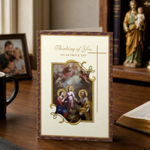 Heilige Familie Vatertag Katholisch Religiös  Karte