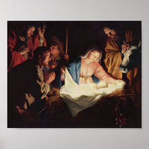Heilige Familie Weihnachtskrippe Religiöses Weihna Poster