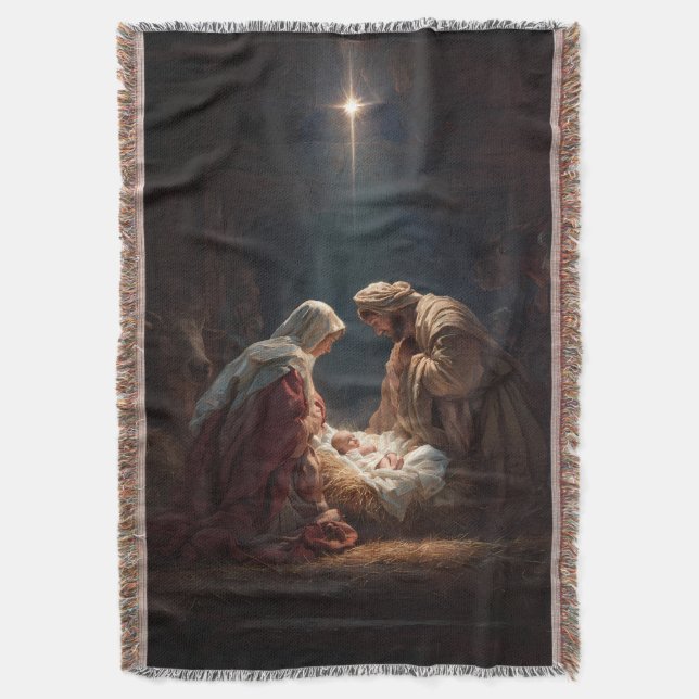 Heilige Familie Wurfdecke Decke (Vorderseite Vertikal)