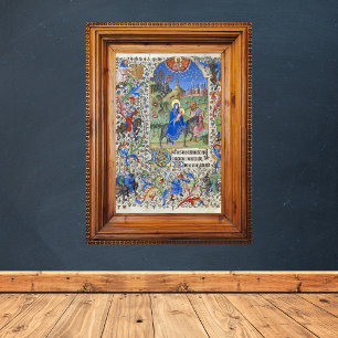 Heilige Familienflug nach Ägypten Mittelalterliche Poster