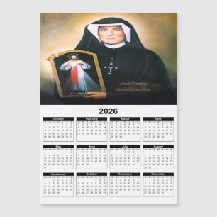 Heilige Faustina, Göttliche Barmherzigkeit 2026 Ka Magnetkarte
