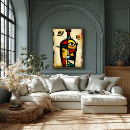 Heilige Flasche zeitgenössischer abstrakter Expres Poster