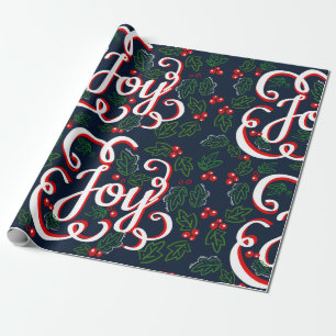 Heilige Freude Heilige Berries & Dunkle Marine Bla Geschenkpapier