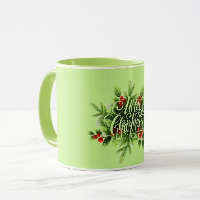 Heilige frohe Weihnachtszeit-Tasse Tasse (Vorderseite Links)