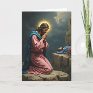 Heilige Gebetsszene Kunstkarte Karte