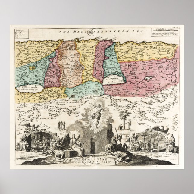 Heilige Geografie, Reisen Jesu Poster (Vorne)