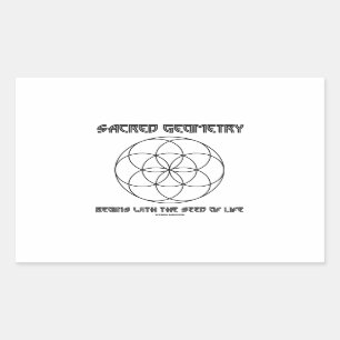 Heilige Geometrie beginnt mit dem Lebensgefühl Rechteckiger Aufkleber