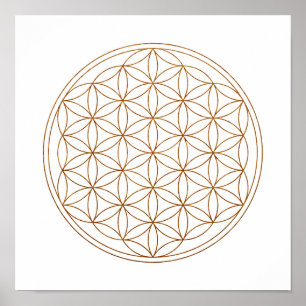 Heilige Geometrie Blume des Lebens (V-Henna) Poster