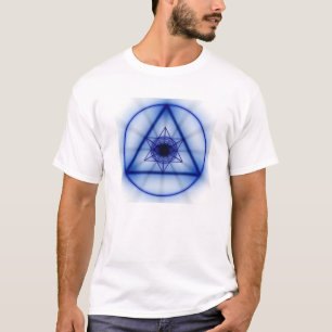 Heilige Geometrie - glühendes Metatron (blau) T-Shirt