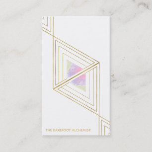 *~* Heilige Geometrie Gold Boho Dreiecke Alchemie Visitenkarte
