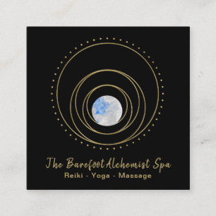 *~* Heilige Geometrie Gold Geometrisches Boho Kosm Quadratische Visitenkarte