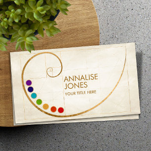 Heilige Geometrie Goldene Spirale - Chakras Visitenkarte