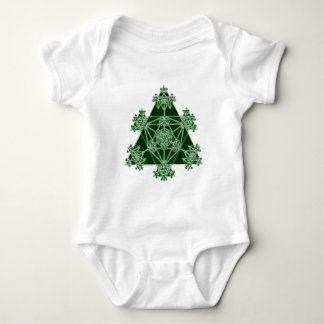 Heilige Geometrie: Grüne Dreiecke: Baby Strampler