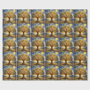 heilige Geometrie Kunst Baum Geschenkpapier