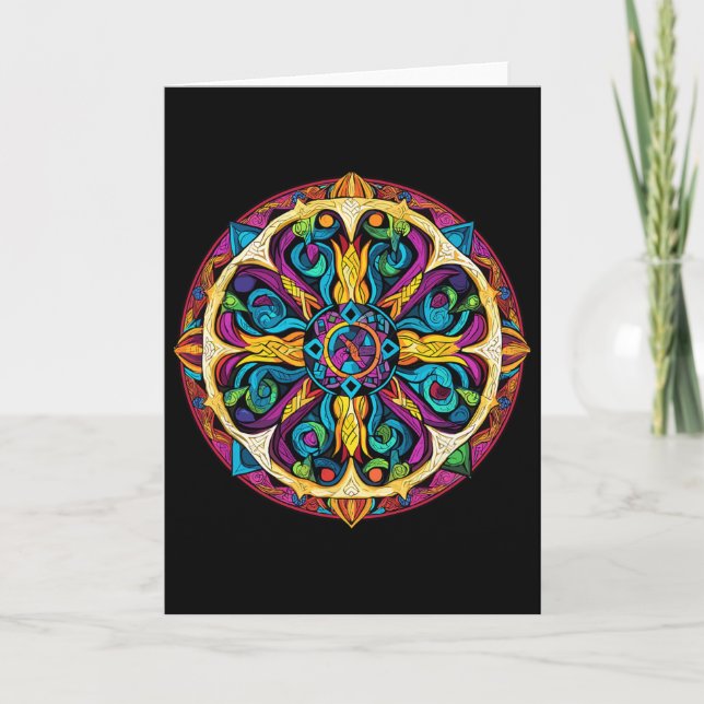 Heilige Geometrie Mandala-Muster  Karte (Vorderseite)