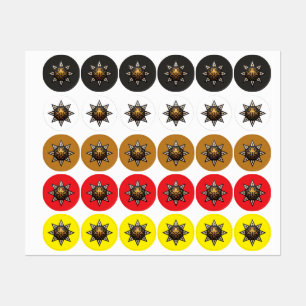🌟 Heilige Geometrie Mandala - Zeitloser Goldener Etiketten