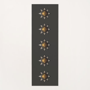 🌟 Heilige Geometrie Mandala - Zeitloser Goldener Yogamatte
