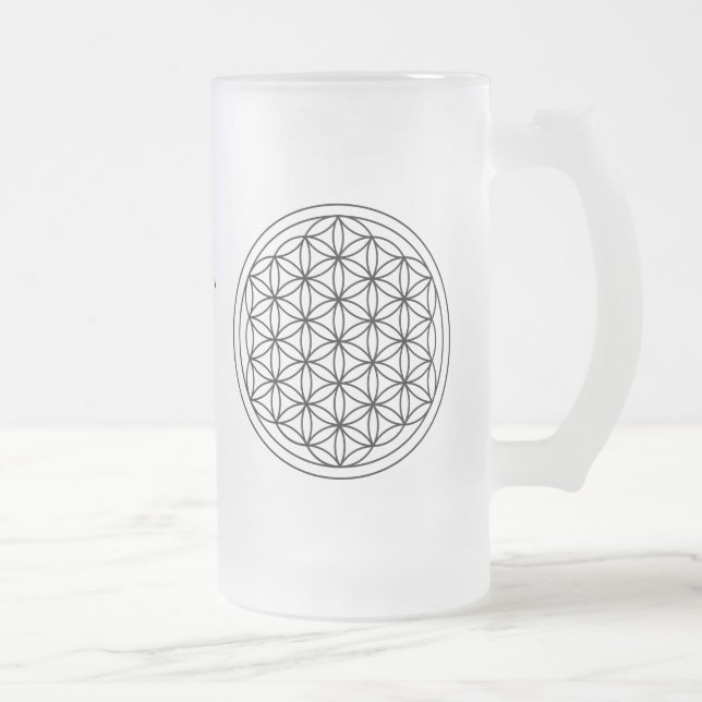 Heilige Geometrie-mattierte Tasse (Rechts)
