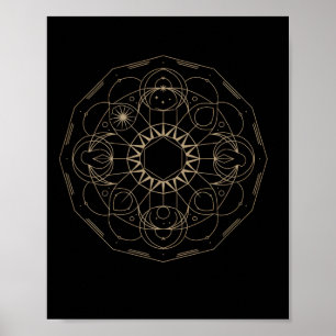 Heilige Geometrie Metatron Würfel Spirituelles Yog Poster