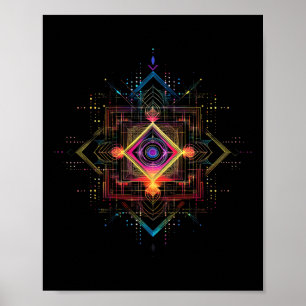 Heilige Geometrie Metatron Würfel Spirituelles Yog Poster