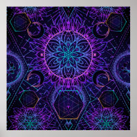 Heilige Geometrie nahtloses Muster. Hinduische Sym