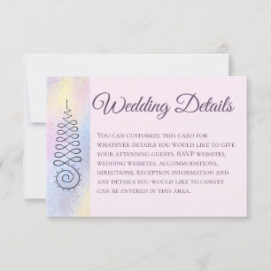 *~* heilige Geometrie-Pastellhochzeits-Details RSVP Karte