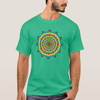 Heilige Geometrie - Regenbogen-Mandala T-Shirt