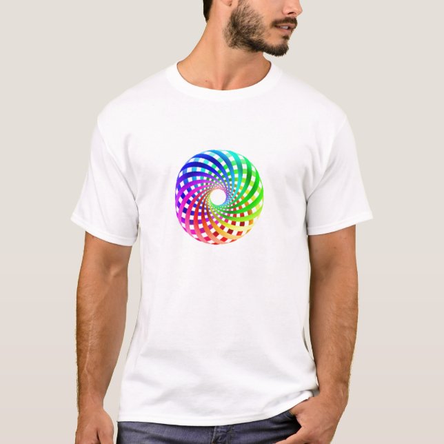 Heilige Geometrie - Regenbogen-Toroid-T - Shirt (Vorderseite)