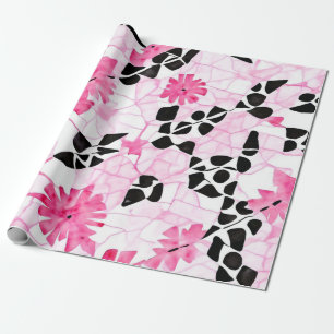 Heilige Geometrie: Rosa, Schwarz und Weiß Edition Geschenkpapier