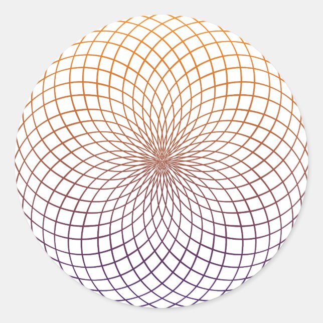 Heilige Geometrie Runder Aufkleber (Vorderseite)