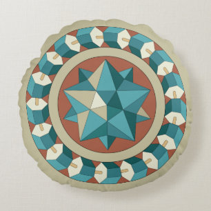 Heilige Geometrie Rundes Kissen