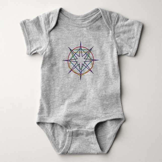 Heilige Geometrie-Sigil Baby Strampler (Vorderseite)